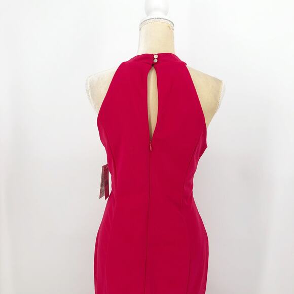 JULIA JORDAN Sheath Dress Size 8 Dragon Fruit Pink Halter Twist Sleeveless NWT - Picture 9 of 15